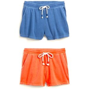 Old Navy Mid-Rise Terry Beach Shorts (2pk) in Tamarind & Lost at Sea Navy Large